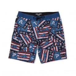Apparel Blue Water Americamo Sticker Fishing Shorts