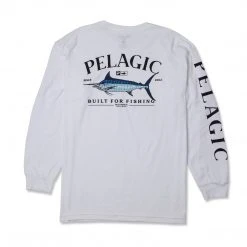 Apparel Mens Blue Marlin Long Sleeve Fishing T-Shirt