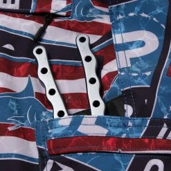 Apparel Youth Blue Water Americamo Sticker Fishing Shorts