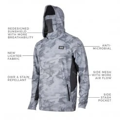 Pelagic Exo-Tech Hooded Fishing Shirt Sun Protection System